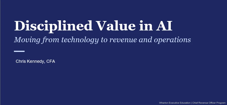Wharton Executive Education — Disciplined Value in AI